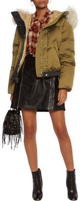 Coach Shearling-Trimmed Padded Shell Hooded Coat