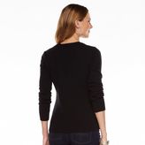 Thumbnail for your product : Chaps striped cable-knit sweater - women's