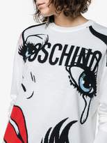 Thumbnail for your product : Moschino Wool sweater with face and logo