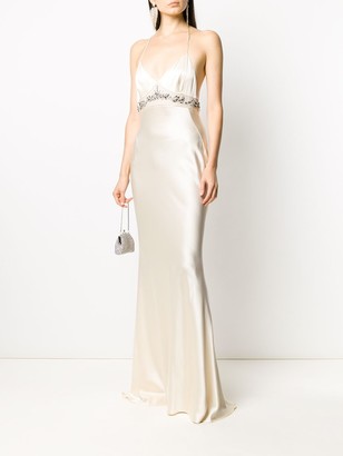 Roberto Cavalli Crystal-Embellished Long Dress