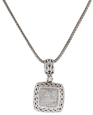John Hardy Pavé Diamond Classic Chain Pendant Necklace