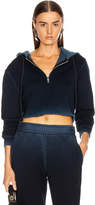 Thumbnail for your product : Cotton Citizen Brooklyn Crop Zip Hoodie in Vintage Ultramarine | FWRD