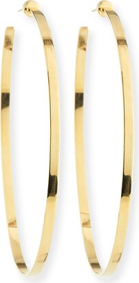 Jennifer Zeuner Jewelry Large Hoop Earrings in 18K Gold Plate
