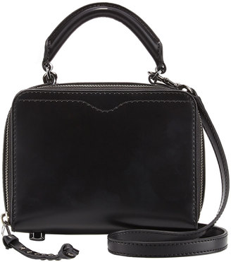 Rebecca Minkoff Leather Box Crossbody Bag, Black