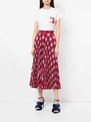 Mary Katrantzou Uni geometric print pleated skirt