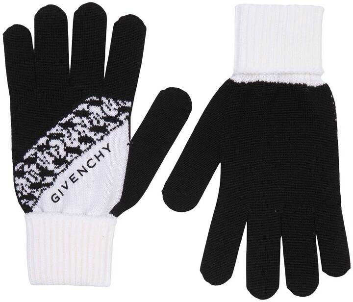 Givenchy Two-Tone Knit Gloves - ShopStyle