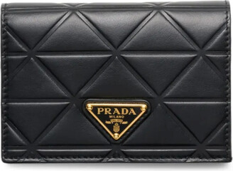 Prada Small Triangle-Motif Leather Wallet - ShopStyle