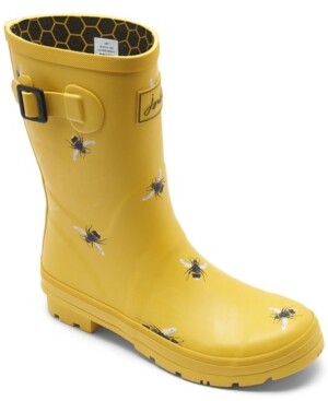 gold rain boots