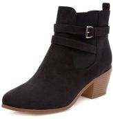Thumbnail for your product : New Look Wide Fit Black Buckle Strap Chelsea Boots