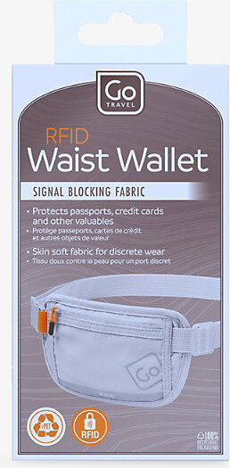 Go Travel Womens Grey Rfid Waist Wallet