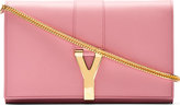 Thumbnail for your product : Saint Laurent Rose Leather Ligne Y Chain Wallet