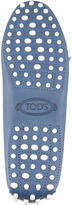 Thumbnail for your product : Tod's Heaven Laced Leather Driver, Denim Blue/White