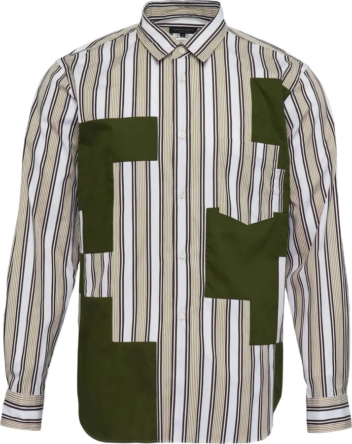 Comme des Garçons Homme Plus Striped Patchwork Shirt