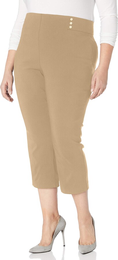 plus size stretch capris