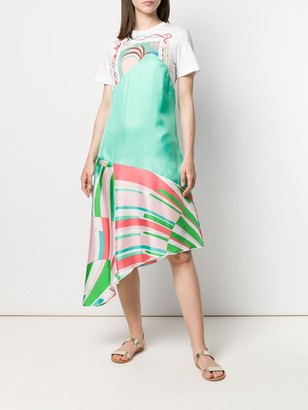 Emilio Pucci Shell-Print asymmetric dress