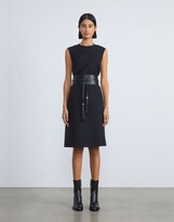 Thumbnail for your product : Lafayette 148 New York Wool Silk Crepe Keyhole Back Shift Dress
