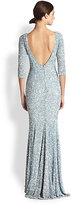 Thumbnail for your product : Theia Sequined Silk Gown
