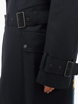 Thumbnail for your product : Junya Watanabe Contrast-panel Wool Trench Coat - Navy Multi