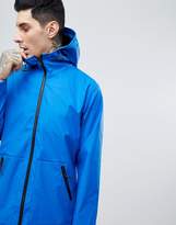 Thumbnail for your product : ASOS Design Shower Resistant Rain Coat With Borg Lined Hood In Blue