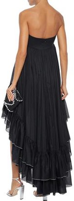 Alexandre Vauthier Strapless Crystal-embellished Gathered Cotton-broadcloth Dress