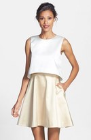 Thumbnail for your product : Erin Fetherston ERIN 'Tippy' Popover Satin Fit & Flare Dress