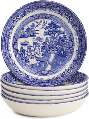 TJMAXX 6Pk Blue Willow Pasta Bowls - ShopStyle Dinner Plates