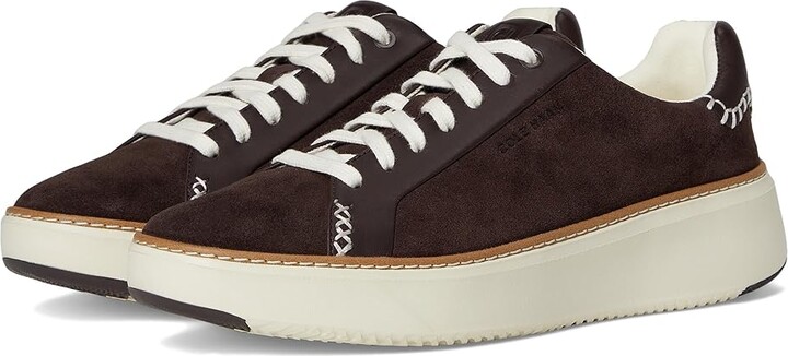 Cole Haan Grandpro Topspin Sneakers Women's Shoes Dark Chocolate Suede : 6 C - Wide Textile/Leather