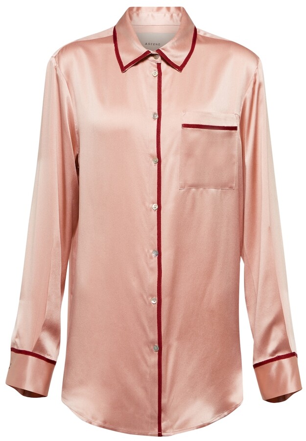 ASCENO London silk pajama shirt - ShopStyle