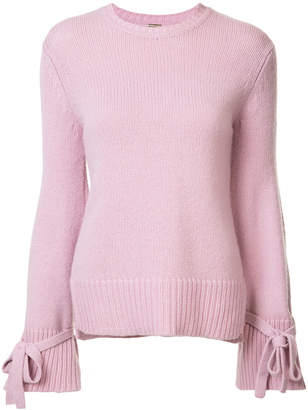 Adam Lippes Crewneck sweater with bell sleeve