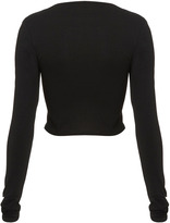 Thumbnail for your product : Topshop Long Sleeve Crop Tee