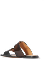 Thumbnail for your product : Dries Van Noten Buckle-detailed Smooth And Patent-leather Slides