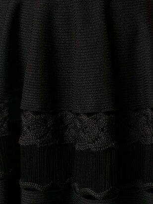 Alexander McQueen Ribbed Detail Flared Dress