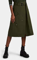 Thumbnail for your product : Derek Lam Women's Cotton Poplin Belted Wrap Skirt - Green