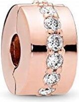 Pandora Shining Path Clip Charm, Rose, Clear Cubic Zirconia, One Size