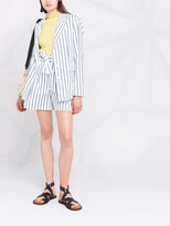 Thumbnail for your product : Manuel Ritz Bow-Waist Stripe Shorts