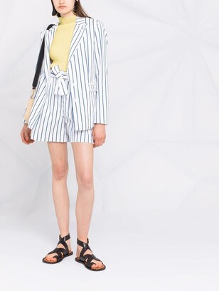 Manuel Ritz Bow-Waist Stripe Shorts