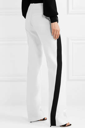 Michael Kors Collection - Striped Stretch-crepe Wide-leg Pants - White