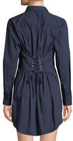Thumbnail for your product : KENDALL + KYLIE Corset-Back Mini Shirtdress