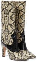 Thumbnail for your product : Gucci Python-effect knee-high boots