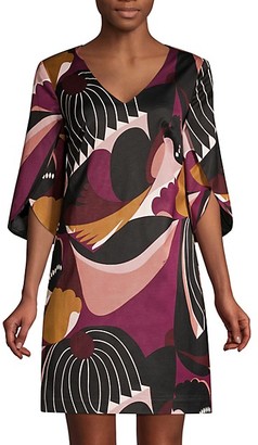 Trina Turk Wine Country Sonoma Patchwork-Print Shift Dress