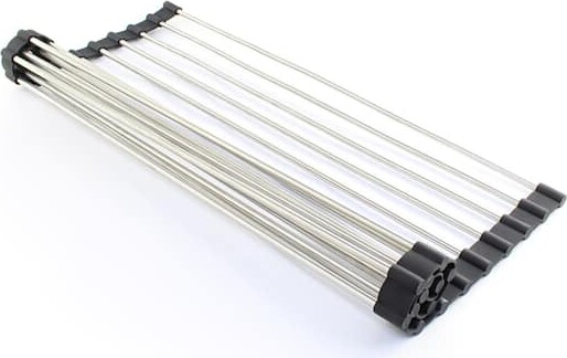 NEX™ Foldable Gray Silicone Over-the-Sink Dish Drying Rack