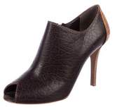 Thumbnail for your product : Louis Vuitton Leather Peep-Toe Booties Brown Leather Peep-Toe Booties