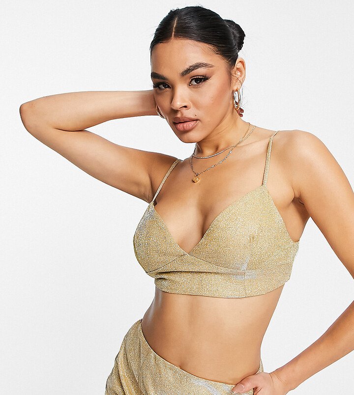 gold sparkly bralette