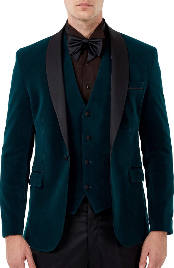 Jack Martin London Jack Martin Emerald Green Velvet Dinner Jacket