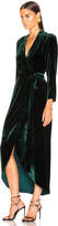 Thumbnail for your product : L'Agence Reliah Long Sleeve Wrap Dress in Forest Green | FWRD