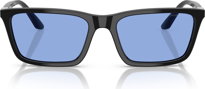 Emporio Armani 55mm Rectangle Sunglasses