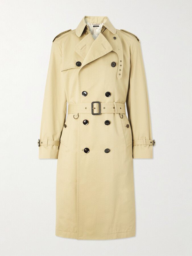 Tom Ford Double-Breasted Cotton and Silk-Blend Trench Coat
