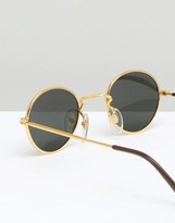 Thumbnail for your product : Reclaimed Vintage Inspired Round Retro Sunglasses With Black Frame