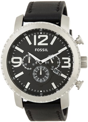 Fossil Men's Leather Strap Watch