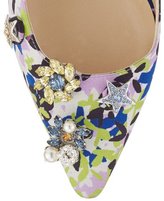 Thumbnail for your product : Jimmy Choo SUMMER Denim Mix Metal with Crystals and Pearls Shoe Buttons